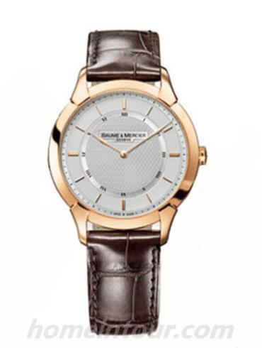 名士08801男表William Baume系列-深棕色表带/表径42mm