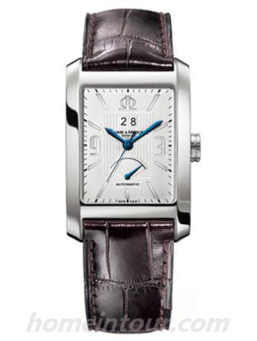 名士08821男表利维拉系列-深棕色表带/表径45.5x30mm