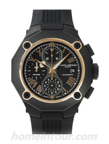 名士08758男表利维拉系列-黑色表带/表径43mm