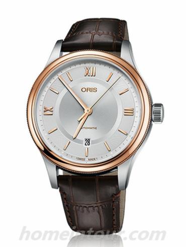 豪利时01_733_7719_4371-07_5_20_32男表文化系列-深咖色表带/表径42mm