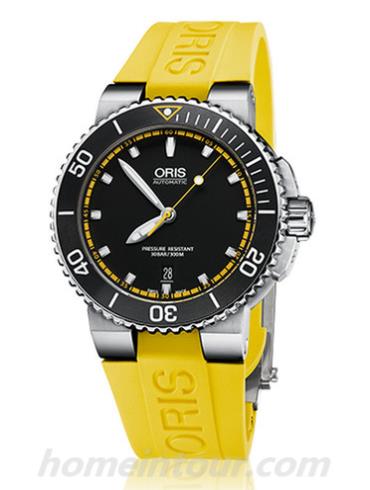 豪利时01 733 7653 4127-07 4 26 33EB男表潜水系列-黄色表带/表径43mm