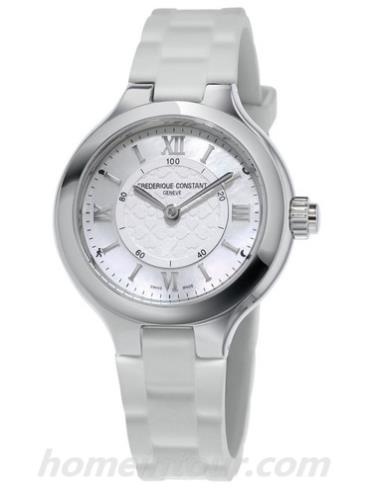 康斯登FC-281WH3ER6女表传统型智能腕表-白色表带/表径34mm