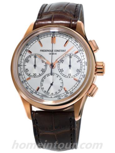 康斯登FC-760V4H4男表Manufacture系列-棕色表带/表径42mm