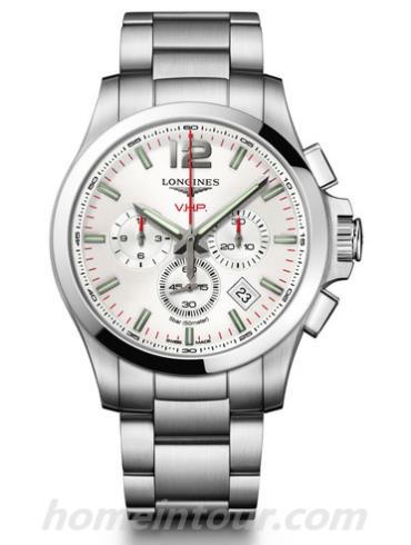 浪琴L3.727.4.76.6男表康卡斯系列-银色表带/表径44mm