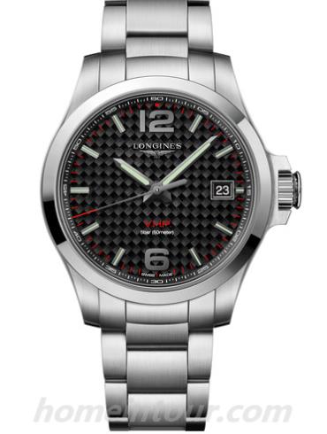 浪琴L3.716.4.66.6男表康卡斯系列-银色表带/表径41mm