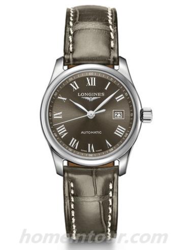 浪琴L2.257.4.71.3女表名匠系列-灰色表带/表径29mm