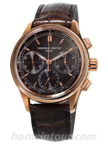 康斯登FC-760DG4H4男表Manufacture系列-棕色表带/表径42mm