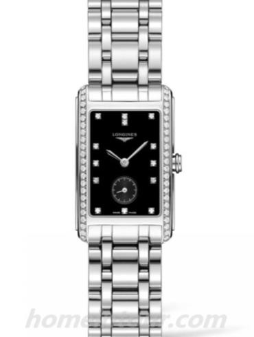 浪琴L5.255.5.59.7女表黛绰维纳系列-间金色表带/表径20.50 x 32.00mm