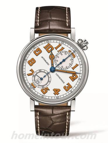 浪琴L2.812.4.23.2男表经典复古系列-棕色表带/表径41mm