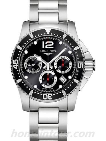 浪琴L3.744.4.56.6男表康卡斯系列-银色表带/表径41.00 mm