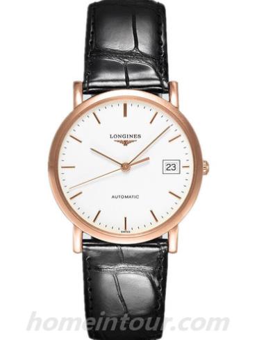 浪琴L4.778.8.12.0男表博雅系列-黑色表带/表径34.50mm