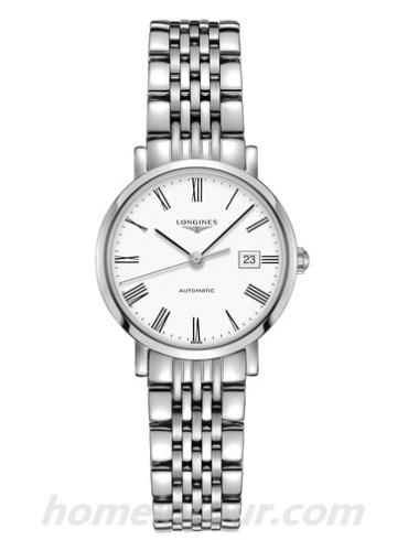 浪琴L4.310.4.11.6女表博雅系列-银色表带/表径29.00mm