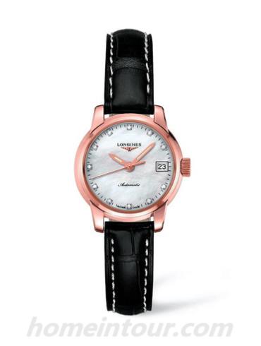 浪琴L2.263.8.88.3女表索伊米亚系列-黑色表带/表径26.00mm