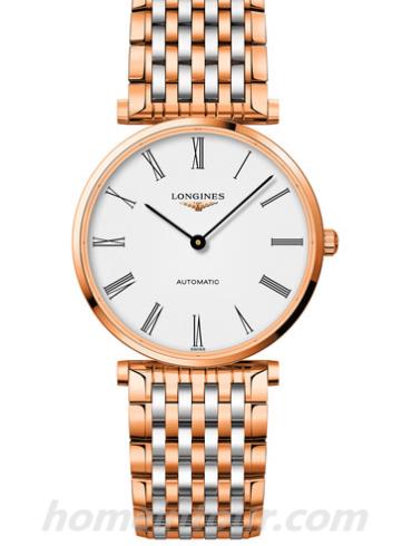 浪琴L4.908.1.91.7男表嘉岚系列-间金色表带/表径36.00mm