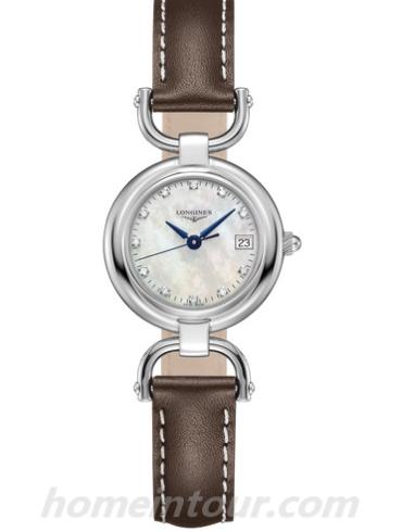 浪琴L6.130.4.87.2女表骑仕系列-黑色表带/表径26.5mm