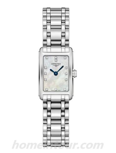 浪琴L5.258.4.87.6女表黛绰维纳系列-银色表带/表径17.4x27mm