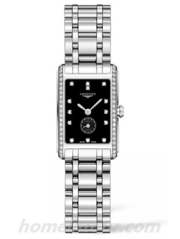 浪琴L5.255.0.57.6女表黛绰维纳系列-银色表带/表径20.5x32mm