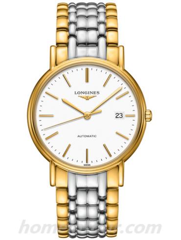 浪琴L4.921.2.12.7男表瑰丽系列-间金色表带/表径38.5mm