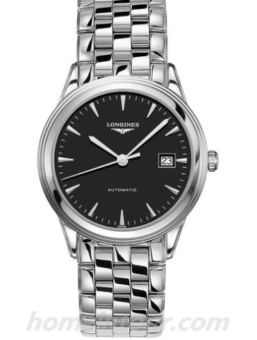 浪琴L4.874.4.52.6男表军旗系列-银色表带/表径38.5mm