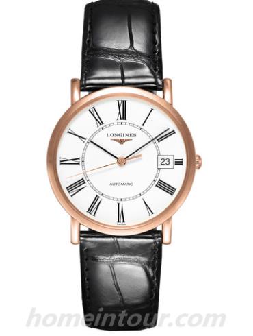 浪琴L4.778.8.11.4男表博雅系列-黑色表带/表径34.5mm