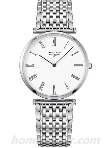 浪琴L4.755.4.11.6男表嘉岚系列-银色表带/表径36mm