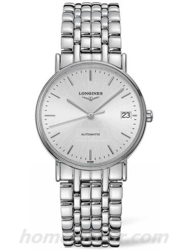 浪琴L4.821.4.72.6男表瑰丽系列-银色表带/表径34.5mm