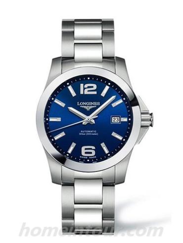 浪琴L3.676.4.99.6男表康卡斯系列-银色表带/表径39mm