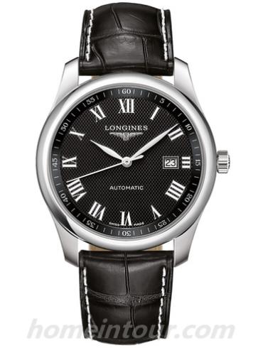 浪琴L2.793.4.51.7男表名匠系列-黑色表带/表径40mm