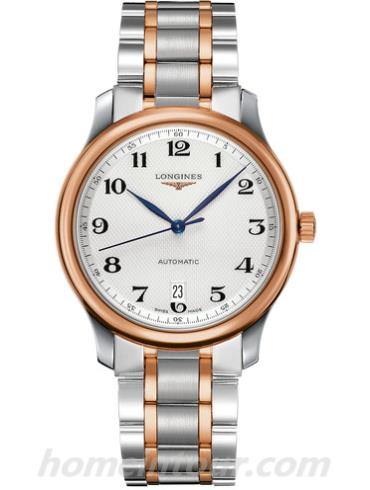 浪琴L2.628.5.79.7男表名匠系列-间金色表带/表径38.5mm