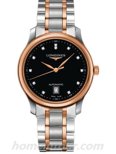 浪琴L2.628.5.59.7男表名匠系列-间金色表带/表径38.5mm