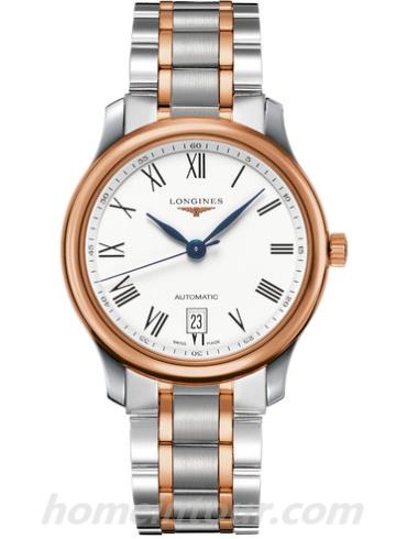 浪琴L2.628.5.19.7男表名匠系列-间金色表带/表径38.5mm