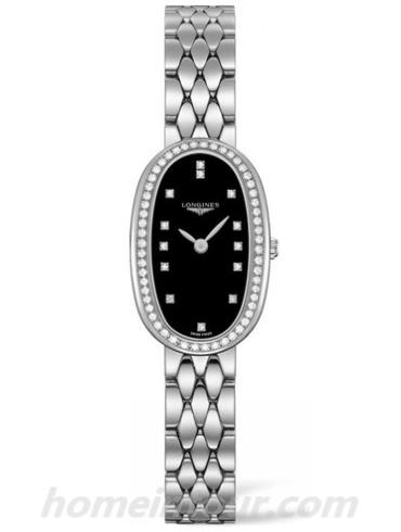 浪琴L2.305.0.57.6女表圆舞曲系列-银色表带/表径18.9x29.4mm