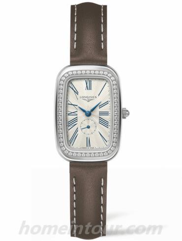 浪琴L6.141.0.71.2女表骑仕系列-棕色表带/表径22mm x 32mmmm