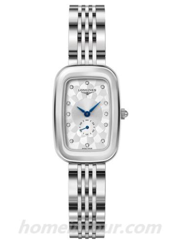 浪琴L6.141.4.77.6女表骑仕系列-银色表带/表径22mm x 32mmmm