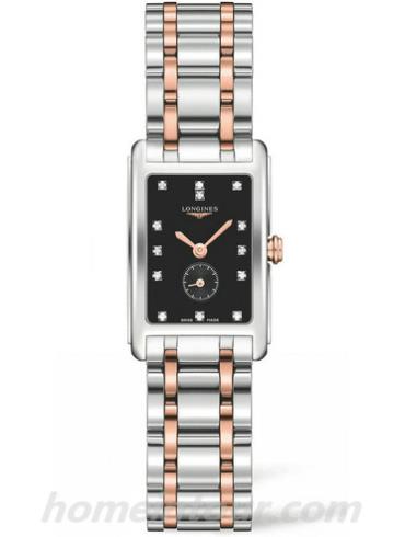 浪琴L5.255.5.57.7女表黛绰维纳系列-间金色表带/表径20.5mm x 32mmmm