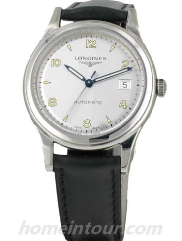 浪琴L2.732.4.76.2男表军旗系列-黑色表带/表径42mm