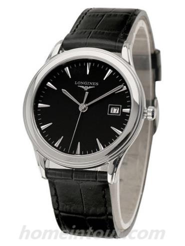 浪琴L4.716.4.52.2女表军旗系列-黑色表带/表径36mm