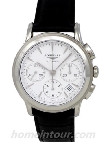 浪琴L4.803.4.12.2男表军旗系列-黑色表带/表径39mm