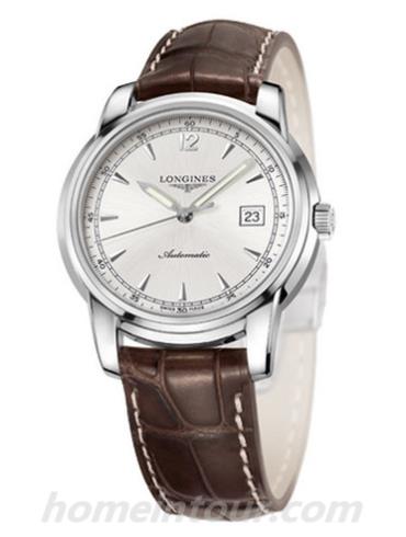 浪琴L2.766.4.79.2男表索伊米亚系列-棕色表带/表径41mm