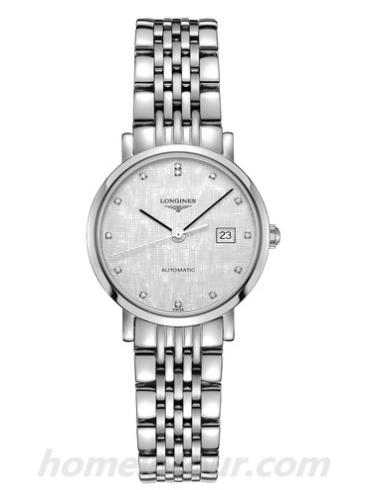 浪琴L4.310.4.77.6女表博雅系列-银色表带/表径29mm