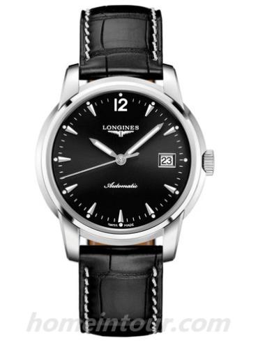 浪琴L2.766.4.52.3男表索伊米亚系列-黑色表带/表径41mm