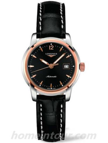 浪琴L2.563.5.52.3女表索伊米亚系列-黑色表带/表径32mm