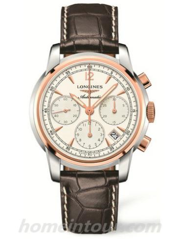 浪琴L2.752.5.72.0男表索伊米亚系列-棕色表带/表径41mm