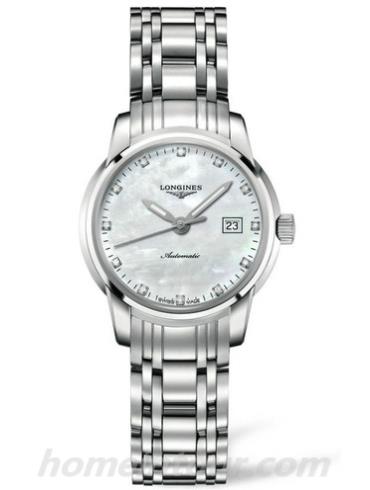 浪琴L2.563.4.87.6女表索伊米亚系列-银色表带/表径30mm