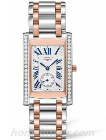 浪琴L5.655.5.79.7男表黛绰维纳系列-间金色表带/表径&#8211;