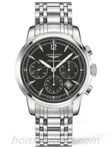 浪琴L2.784.4.52.6男表索伊米亚系列-银色表带/表径43mm