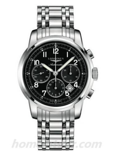 浪琴L2.784.4.53.6男表索伊米亚系列-银色表带/表径43mm