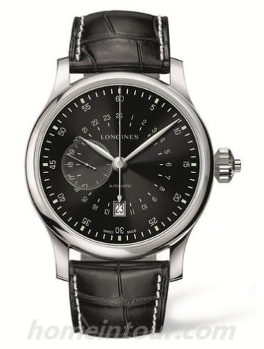 浪琴L2.797.4.53.2男表经典复古系列-黑色表带/表径47.5mm