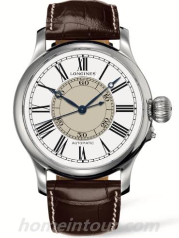 浪琴L2.713.4.11.2男表康卡斯系列-棕色表带/表径47.5mm