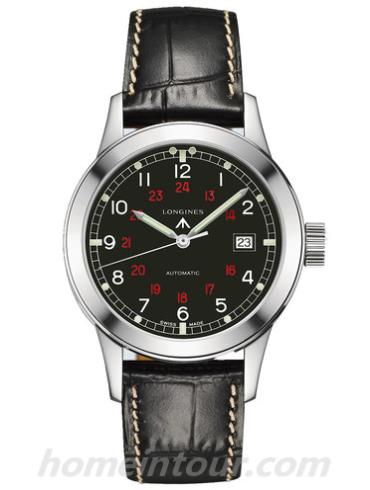 浪琴L2.832.4.53.0男表经典复古系列-黑色表带/表径40mm